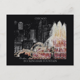 Buckingham Fountain Briefkaart Randsom Keith Art