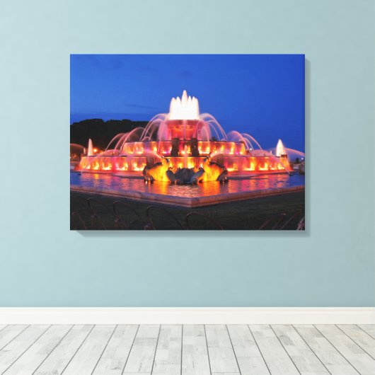 Buckingham Fountain Canvas Afdruk (Insitu (Houten vloer))