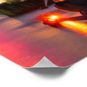 Buckingham Fountain Lit bij nacht Poster (Hoek)