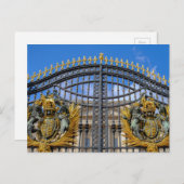 Buckingham Palace Gates, Londres Carte postale bri (Devant / Derrière)