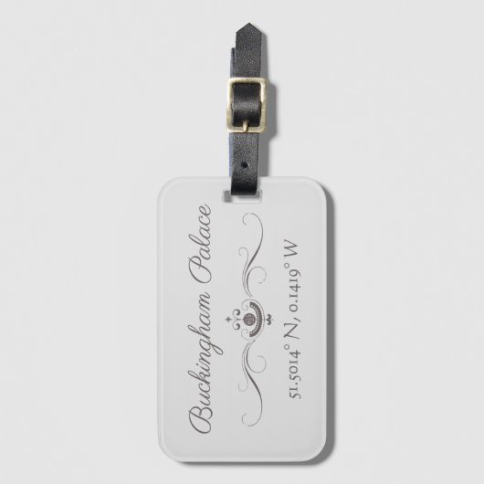 Buckingham Palace Latitude en Lengtegraad Bagagelabel (Voorkant (verticaal))