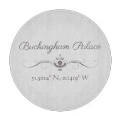 Buckingham Palace Latitude en Lengtegraad Snijplank (Voorkant)