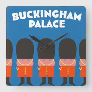 Buckingham Palace Londen per trein Muismat Glas Vierkante Klok