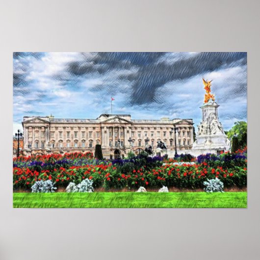 Buckingham Palace London Poster (Voorkant)