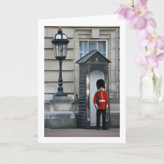 Buckingham Palace Queen's Guard in Sentry Box Kaart (Orchidee)