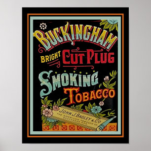 Buckingham Plug Tobacco Advertiesment Poster
