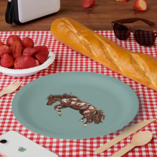 Buckingpaard Papieren Bordje (Picknick)