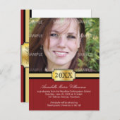 Buckle Band Afstuderen aankondiging Briefkaart (Voorkant / Achterkant)