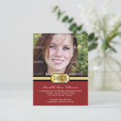 Buckle Band Afstuderen aankondiging Briefkaart (Staand voorkant)