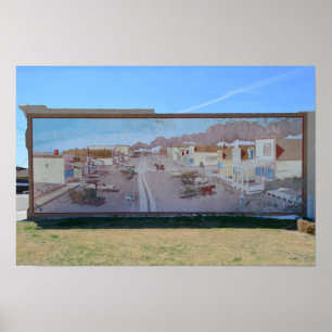 Bucklin, Kansas, Main Street Vintage Muurschilderi Poster