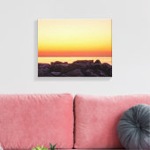 Buckroe Beach Sunrise Canvas Print (Insitu (Woonkamer))