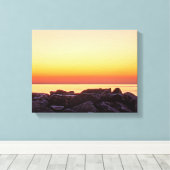 Buckroe Beach Sunrise Canvas Print (Insitu (Houten vloer))