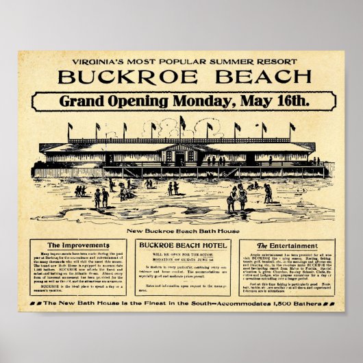  Buckroe Beach Virginia Print (Voorkant)