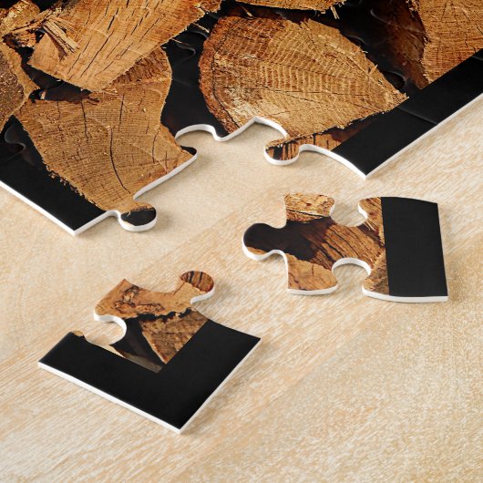 Bucks County Fireplace Wood Jigzaag Puzzle Legpuzzel (Zijkant)