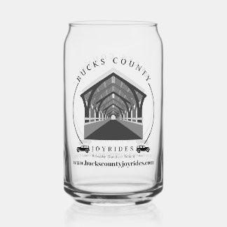 Bucks County Joyrides Logo Blikvorm Glas