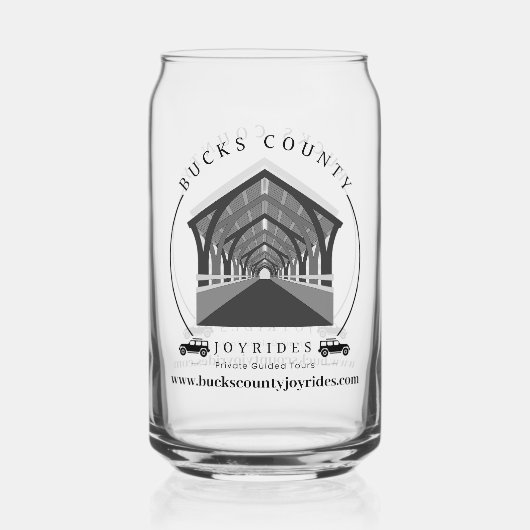 Bucks County Joyrides Logo Blikvorm Glas (Voorkant)
