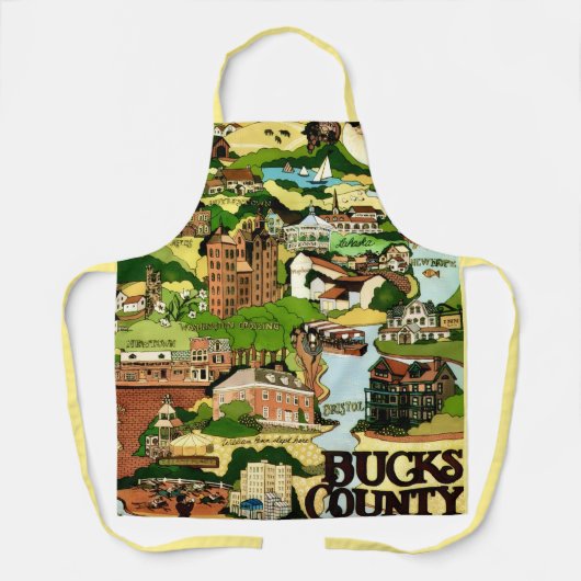 Bucks County kaart schort (Voorkant)