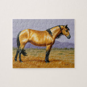 Bucksin Wild Horse Mustang Stallion Legpuzzel
