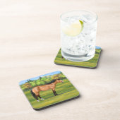 Buckskin Dun Quarter Horse Bier Onderzetter (Rechterzijde)