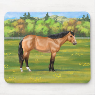 Buckskin Dun Quarter Horse Muismat