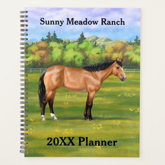 Buckskin Dun Quarter Horse Planner (Voorkant)