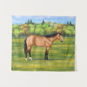Buckskin Dun Quarter Horse Wandkleed
