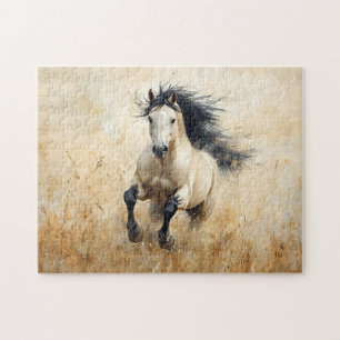Buckskin hengst galopperen legpuzzel