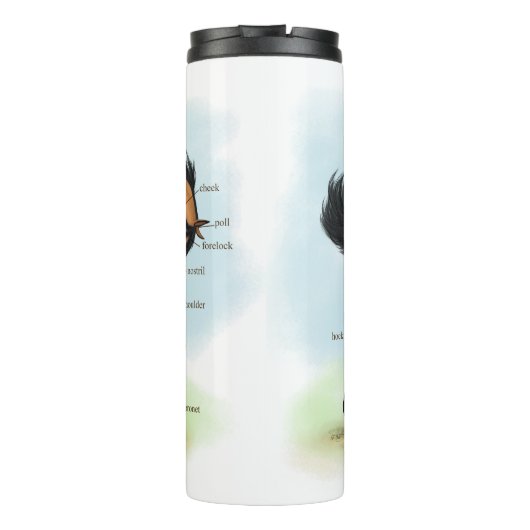 Buckskin Horse Educational Equine Anatomy Thermosbeker (Achterkant)