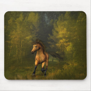 Buckskin Horse in Forest Mousepad Muismat
