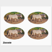 Buckskin New Forest Pony Wildlife Ovale Sticker (Vel)