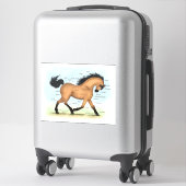 Buckskin Paard Educatieve Equine Anatomie Grafiek Sticker (Koffer)