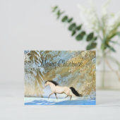Buckskin paard Kerstmis Feestdagenkaart (Staand voorkant)