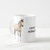 Buckskin Pinto Dun Paint Horse Staillion Koffiemok (Voorkant links)