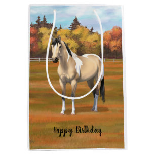 Buckskin Pinto Dun Paint Horse Staillion Medium Cadeauzakje