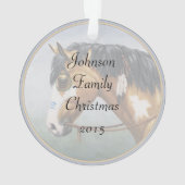 Buckskin Pinto Native American War Horse Ornament (achterkant)