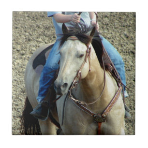 Buckskin Rodeo Horse Tegeltje