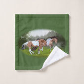 Buckskin Tobiano Paint Horses Print Bad Handdoek (Wasdoekje)