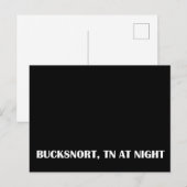 Bucksnort, Tennessee 's nachts Briefkaart (Voorkant / Achterkant)