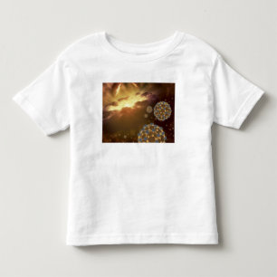 Buckyballen zwevend in de interstellaire ruimte kinder shirts
