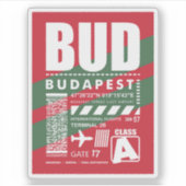 BUD Luchthaven Boedapest Sticker (Voorkant)