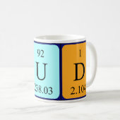 Bud nom de table périodique mug (Devant droit)