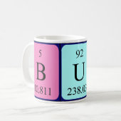 Bud nom de table périodique mug (Devant gauche)