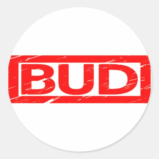 Bud Stamp Ronde Sticker (Voorkant)