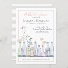 Bud Vases Botanical Wedding Shower