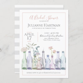 Bud Vases Botanical Wedding Shower Kaart