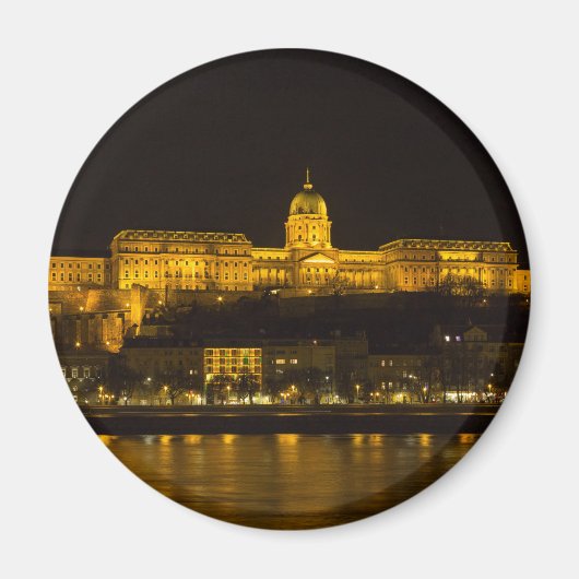 Buda Castle Hungary Boedapest 's nachts Magneet (Voorkant)