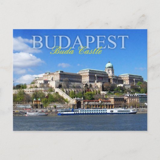 Buda Castle over de Donau in Boedapest Briefkaart (Voorkant)