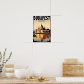 Budapest by Night - Une affiche Vintage voyage (Cuisine)