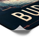 Budapest by Night - Une affiche Vintage voyage (Coin)