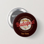 Budapest Design Hongarije parlement Ronde Button 5,7 Cm (Voorkant /achterkant)